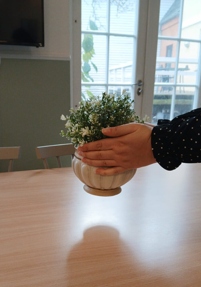 Let oprydning og afstøvning i mødelokale i Kolding